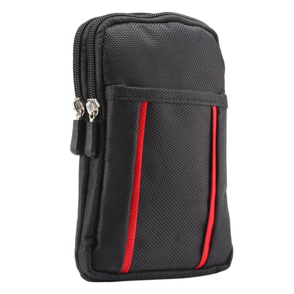 Universal Multifunctional Double Lattice Two-colored Polyester Pearl Material Storage Waist Packs / Waist Bag / Hiking Bag / Camping Bag for 6.3 inch Mobile Phones