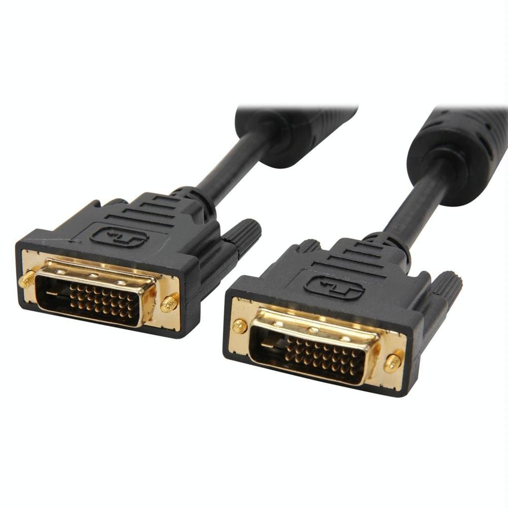 DVI 24+1P Male to DVI 24+1P Male Cable, Length: 3m(Black)