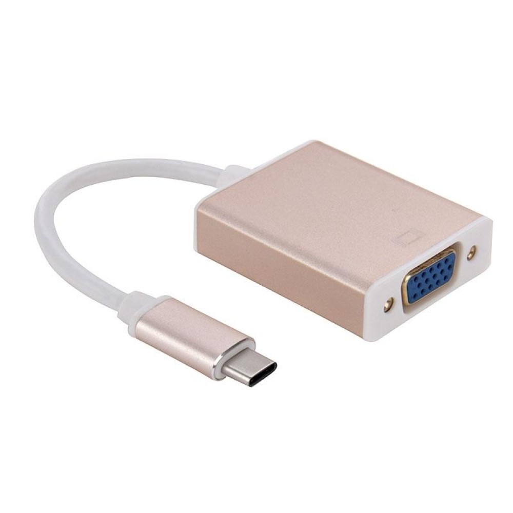 USB-C / Type-C 3.1 to VGA Multi-display Adapter Cable,Cable Length: About 10cm(Gold)