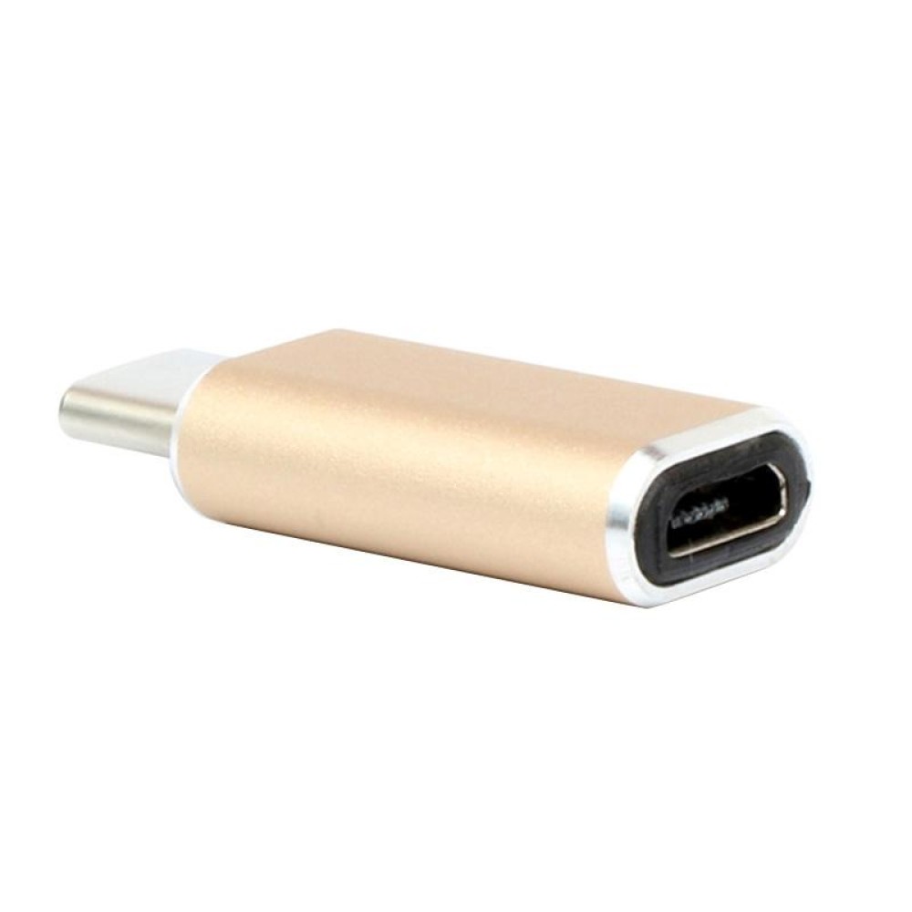 Aluminum Micro USB to USB 3.1 Type-C Converter Adapter(Gold)