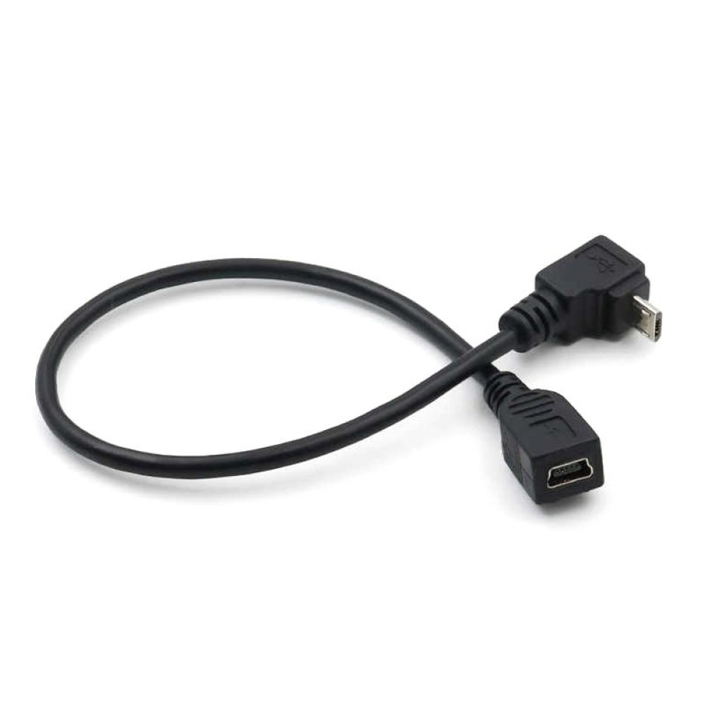 90 Degree Mini USB Male to Mini USB Female Adapter Cable, Length: 25cm