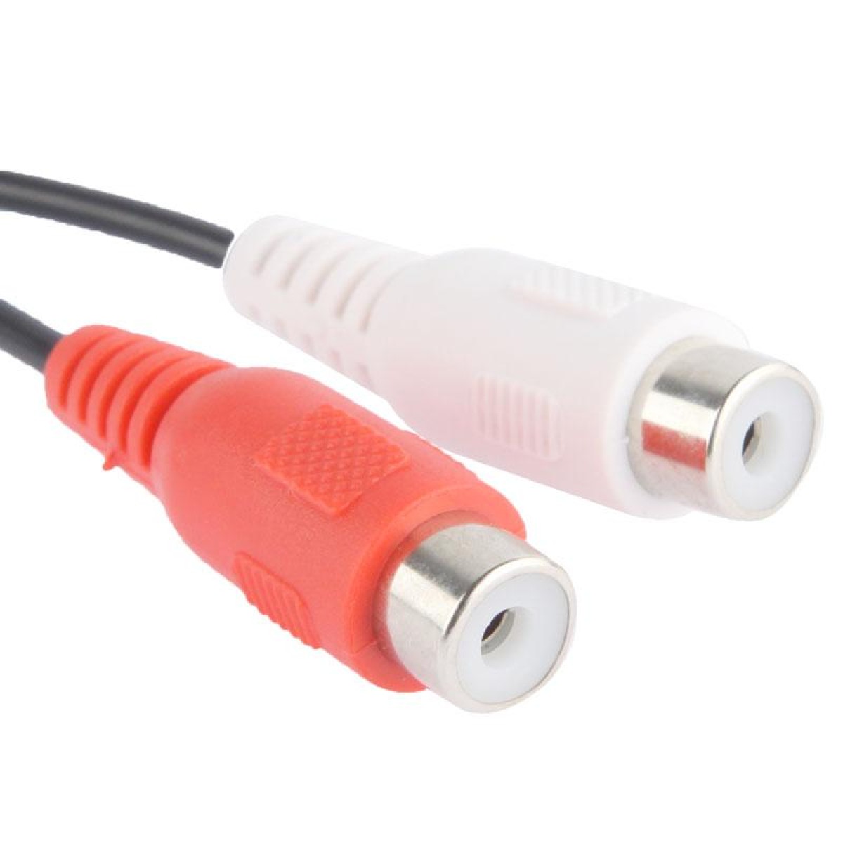 2 RCA AV Female To 1 RCA Male Y Splitter Video Cable Adapter, Length: 26.5cm