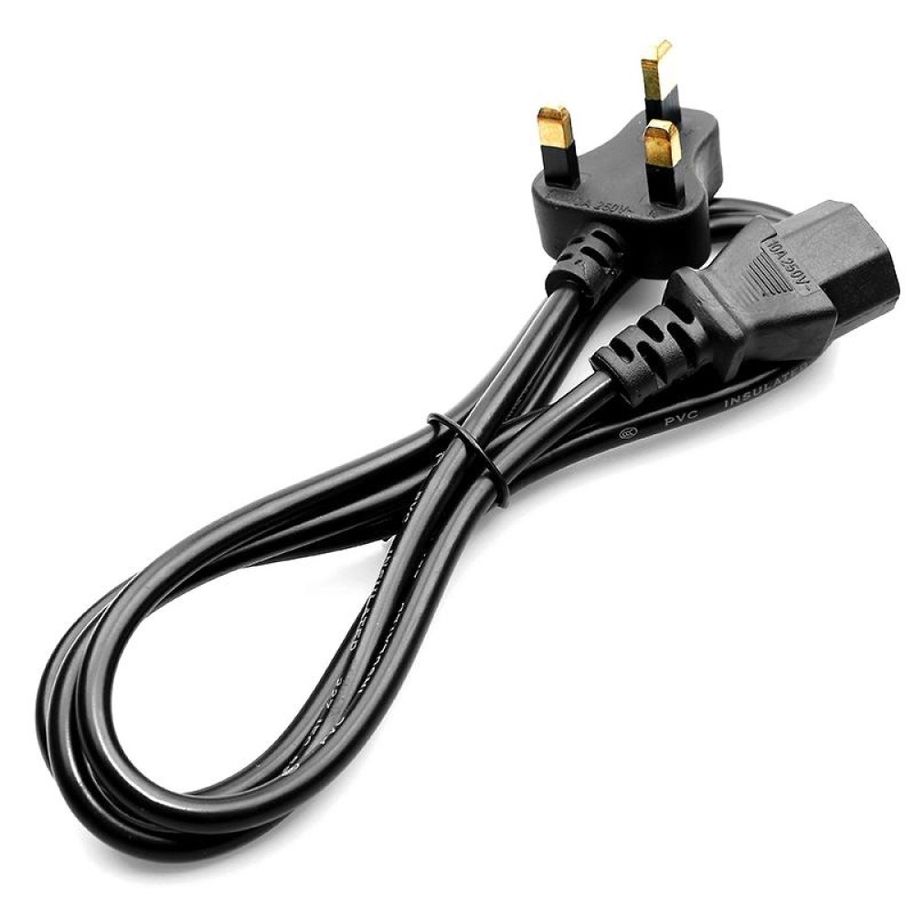 Small UK Power Cord, Cable Length: 1.2m
