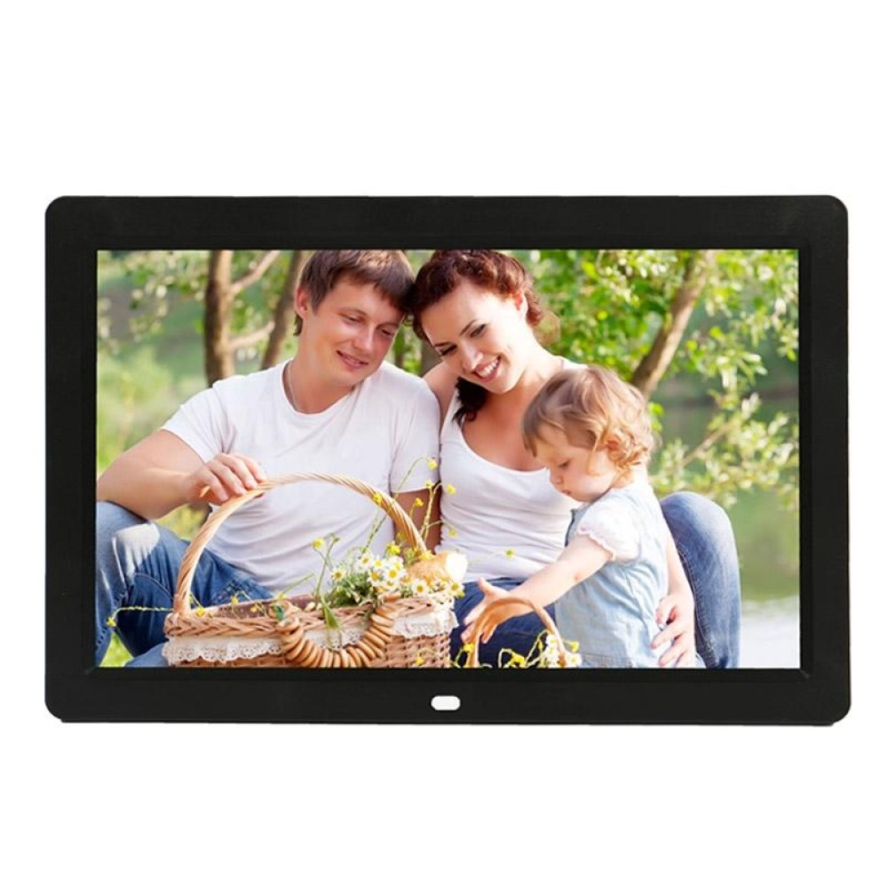 12 inch LED Display Multi-media Digital Photo Frame with Holder & Music & Movie Player, Support USB / SD / Micro SD / MMC / MS / XD Card Input(Black)