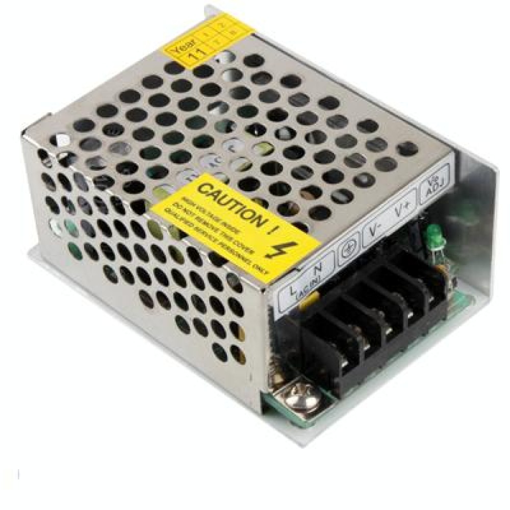 Regulated Switching Power Supply, Input: AC 180~240V, (S-25-5 DC 12V 2A),  Dimension(LxWxH): 85x58x38mm