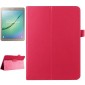 Litchi Texture Horizontal Flip Solid Color Smart Leather Case with Two-folding Holder & Sleep / Wake-up Function for Galaxy Tab S2 9.7 / T815(Magenta)