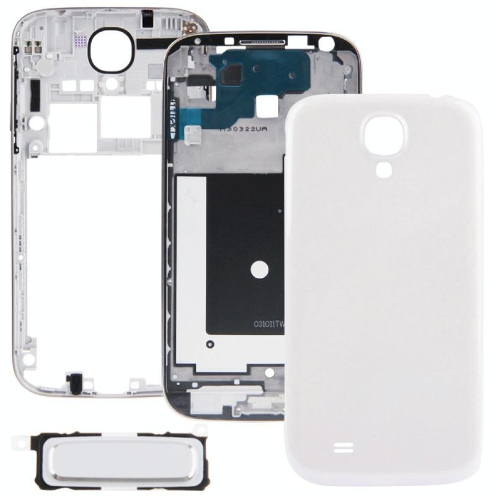 For Galaxy S IV / i9500 Full Housing Faceplate Cover  (White)