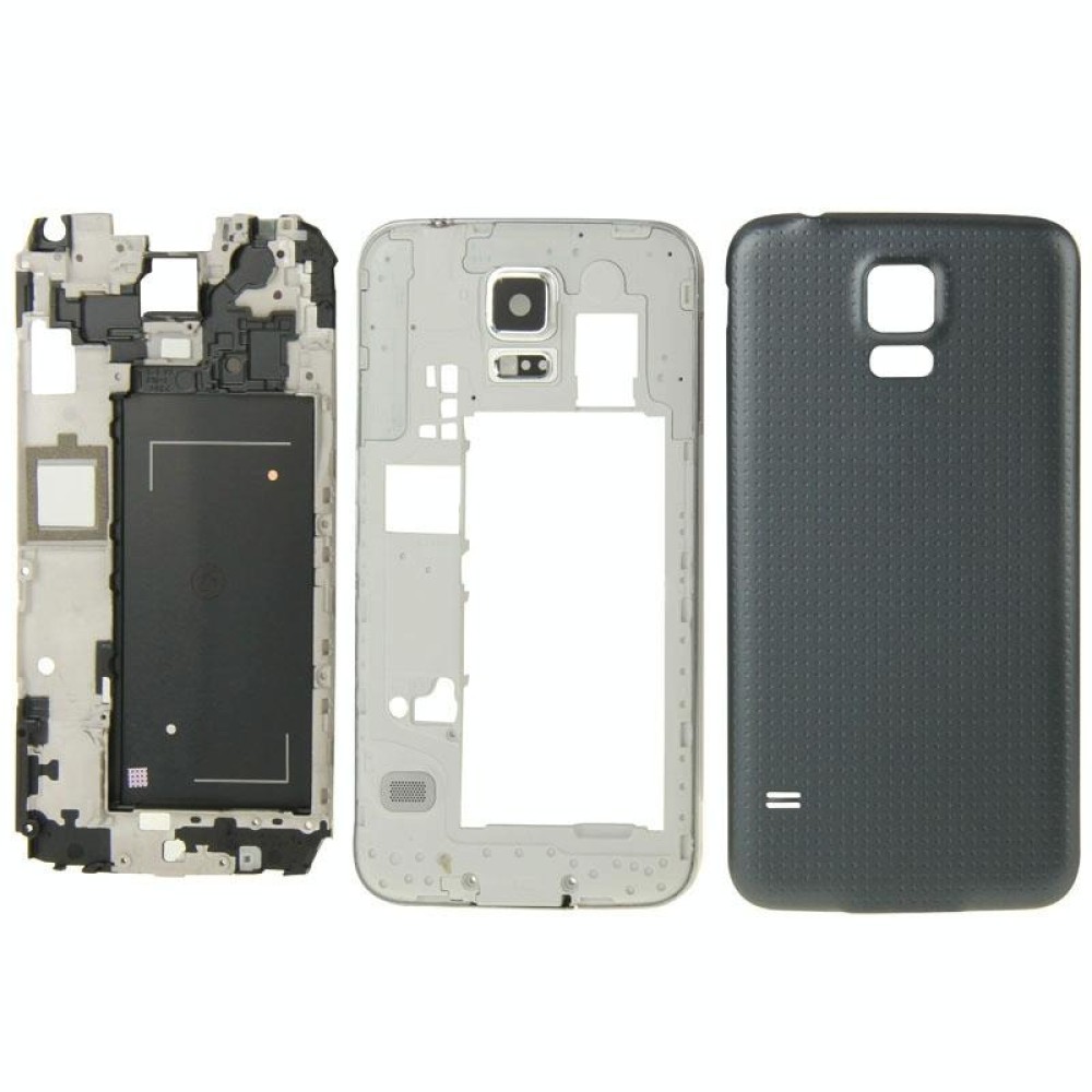 For Galaxy S5 / G9008V Full Housing Faceplate Cover  (Black)