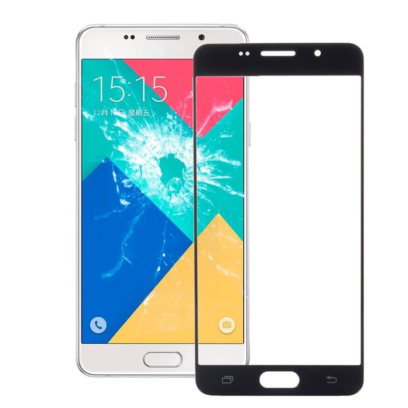 For Galaxy A5 (2016) / A510 Front Screen Outer Glass Lens (Black)