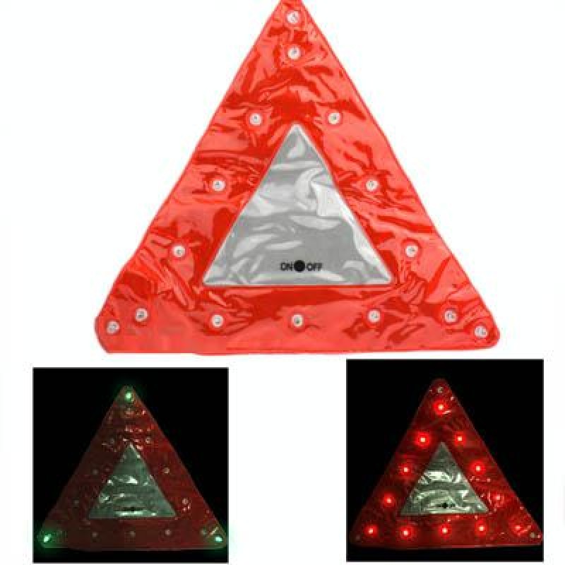 15 LED Triangle Emergency Car Warning Safety Traffic Sign Red(Red)