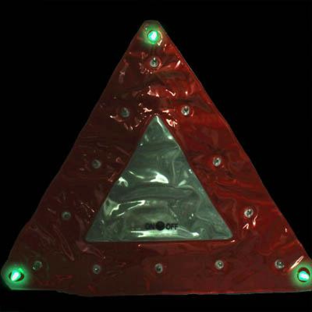 15 LED Triangle Emergency Car Warning Safety Traffic Sign Red(Red)