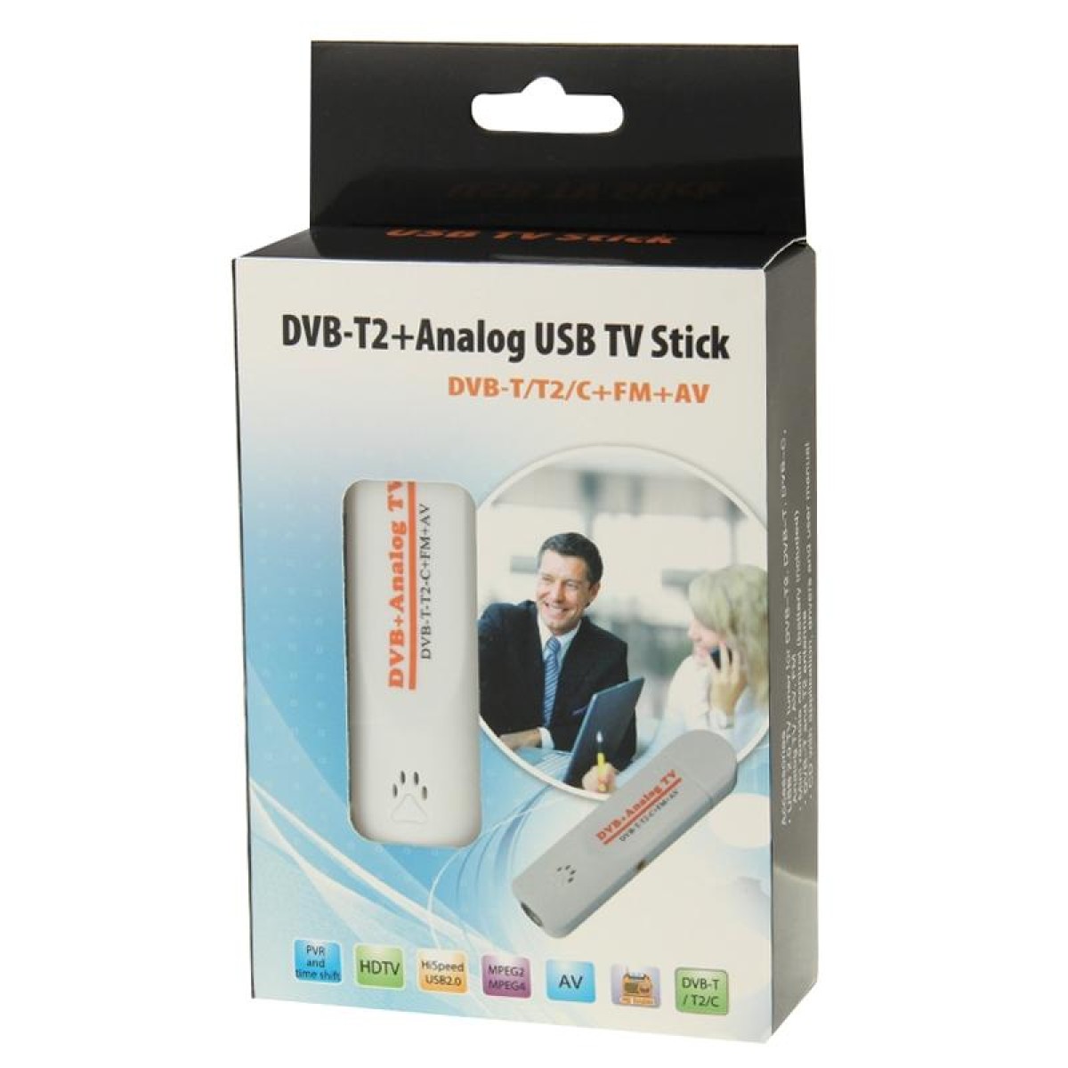 Mini Digital USB 2.0 Dual Module DVB Analog TV Stick, Support FM + AV + DVB-T / T2 / C