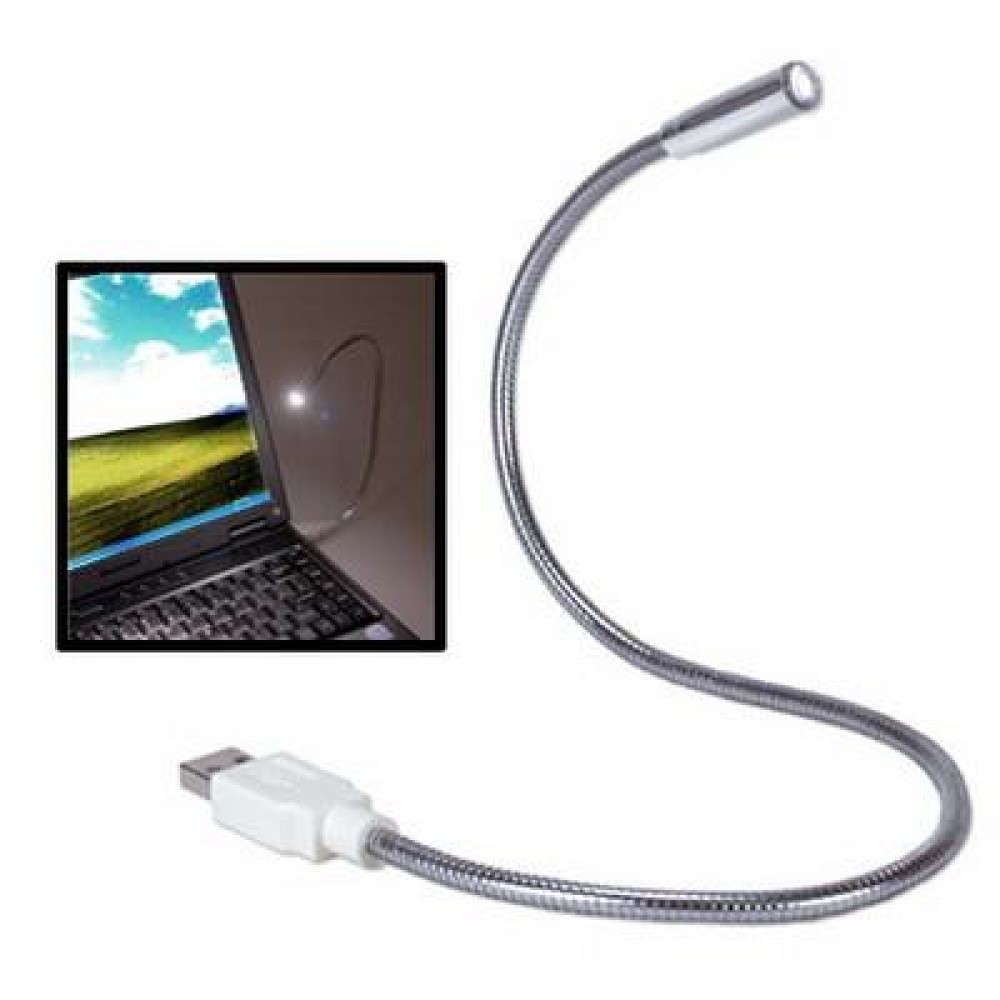 USB Flexible LED Light, Length: 27cm(Silver)