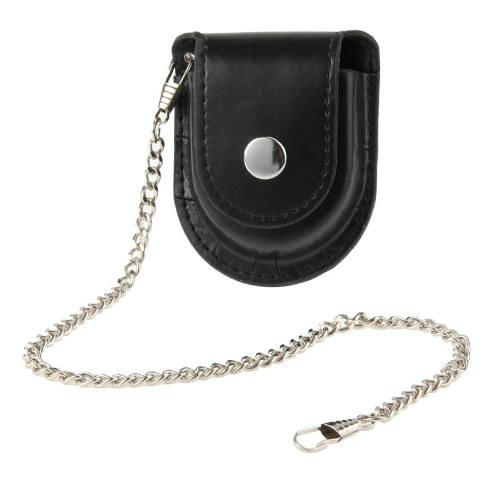 Retro Pocket Watch Holster / Leather Pouch / Belt Bag with Chain