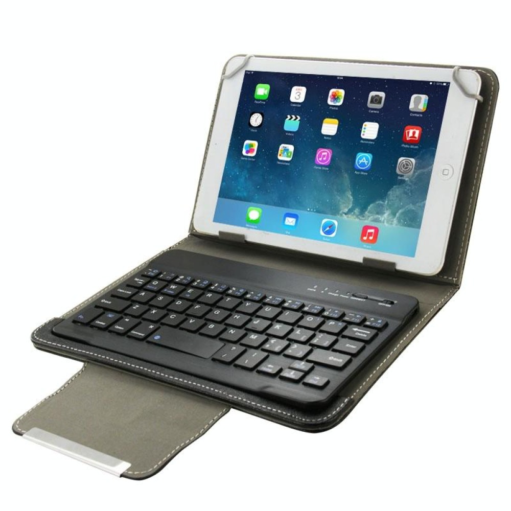 Universal Leather Tablet Case with Separable Bluetooth Keyboard and Holder for 7 inch Tablet PC(Black)