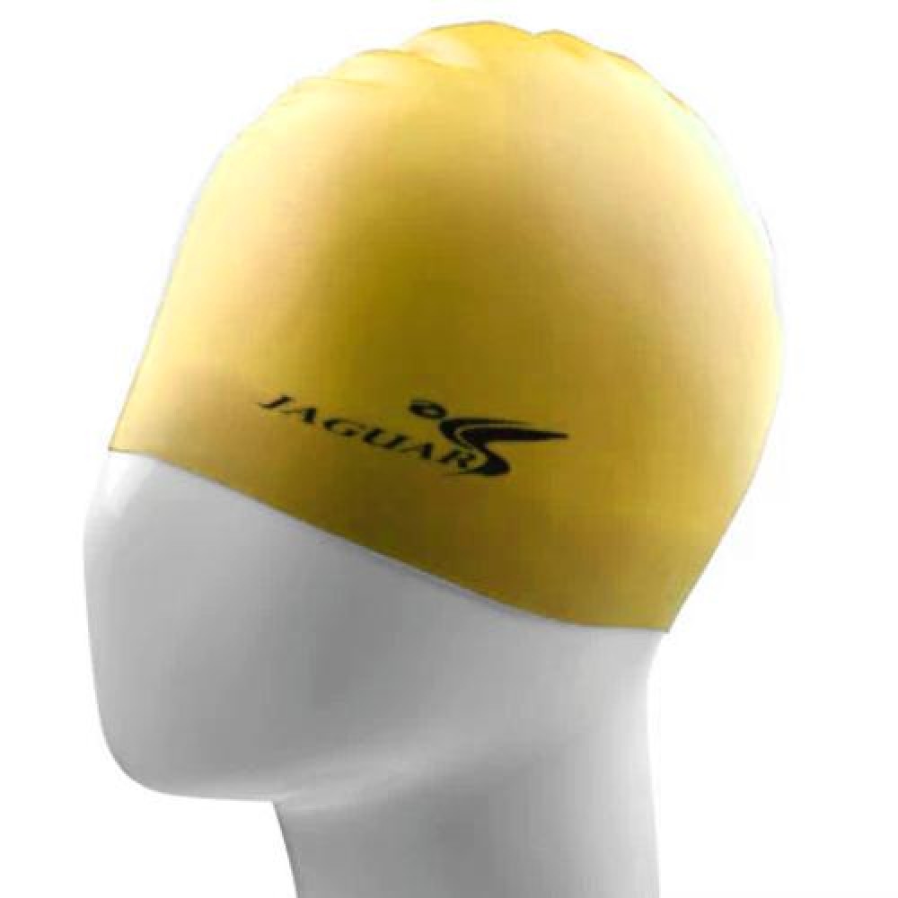 Pure Color Style Elastic Silicone Swimming Cap / Swimming Hat, SC302(Yellow)