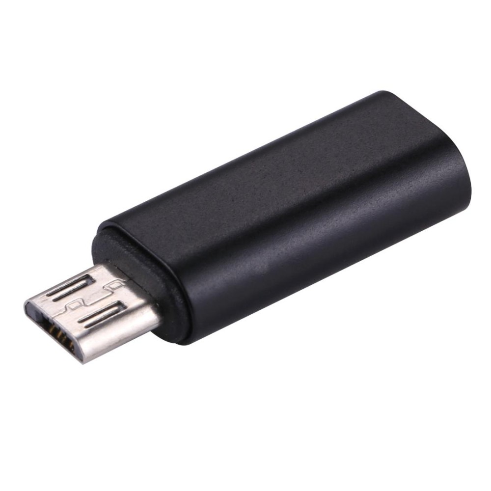 8 Pin Female to Micro USB Male Metal Shell Adapter, For Samsung / Huawei / Xiaomi / Meizu / LG / HTC and Other Smartphones(Black)