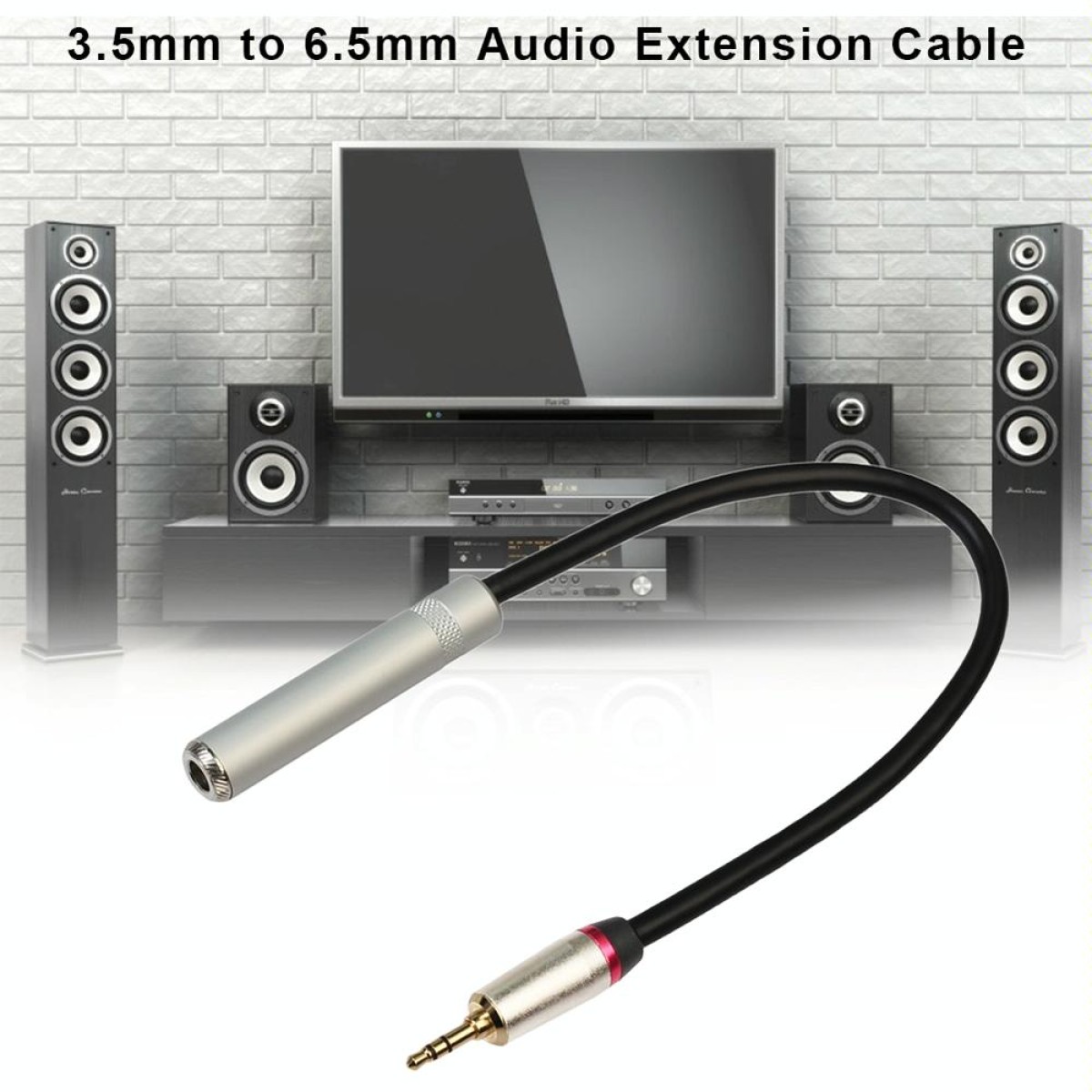 REXLIS TC128MF 3.5mm Male to 6.5mm Female Audio Adapter Cable, Length: 60cm