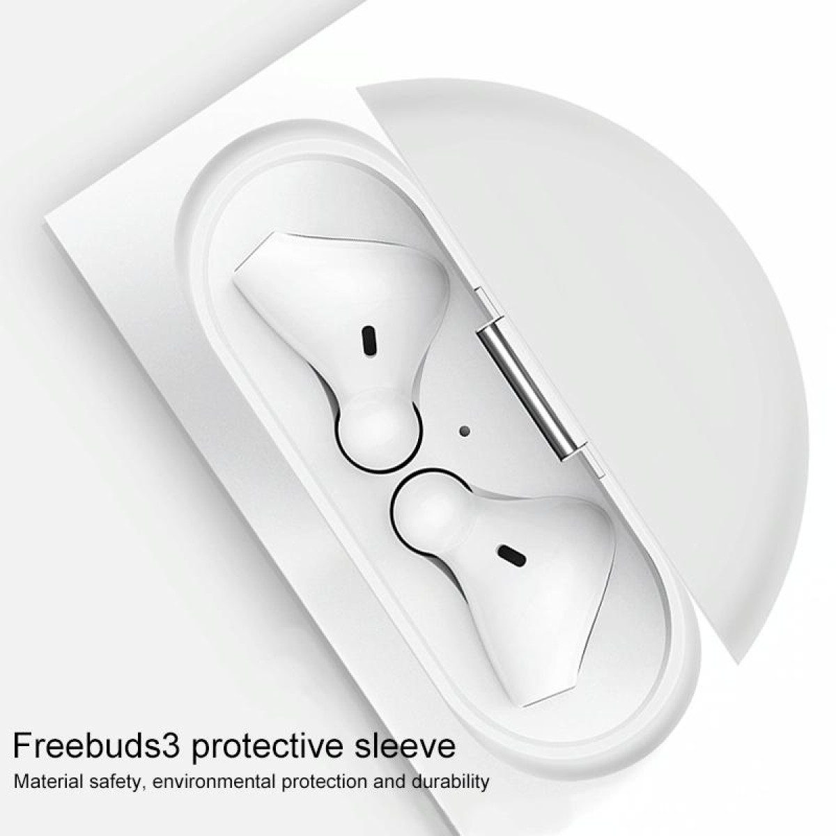 For Huawei FreeBuds 3 Silicone Wireless Bluetooth Earphone Protective Case Storage Box(Light Yellow)