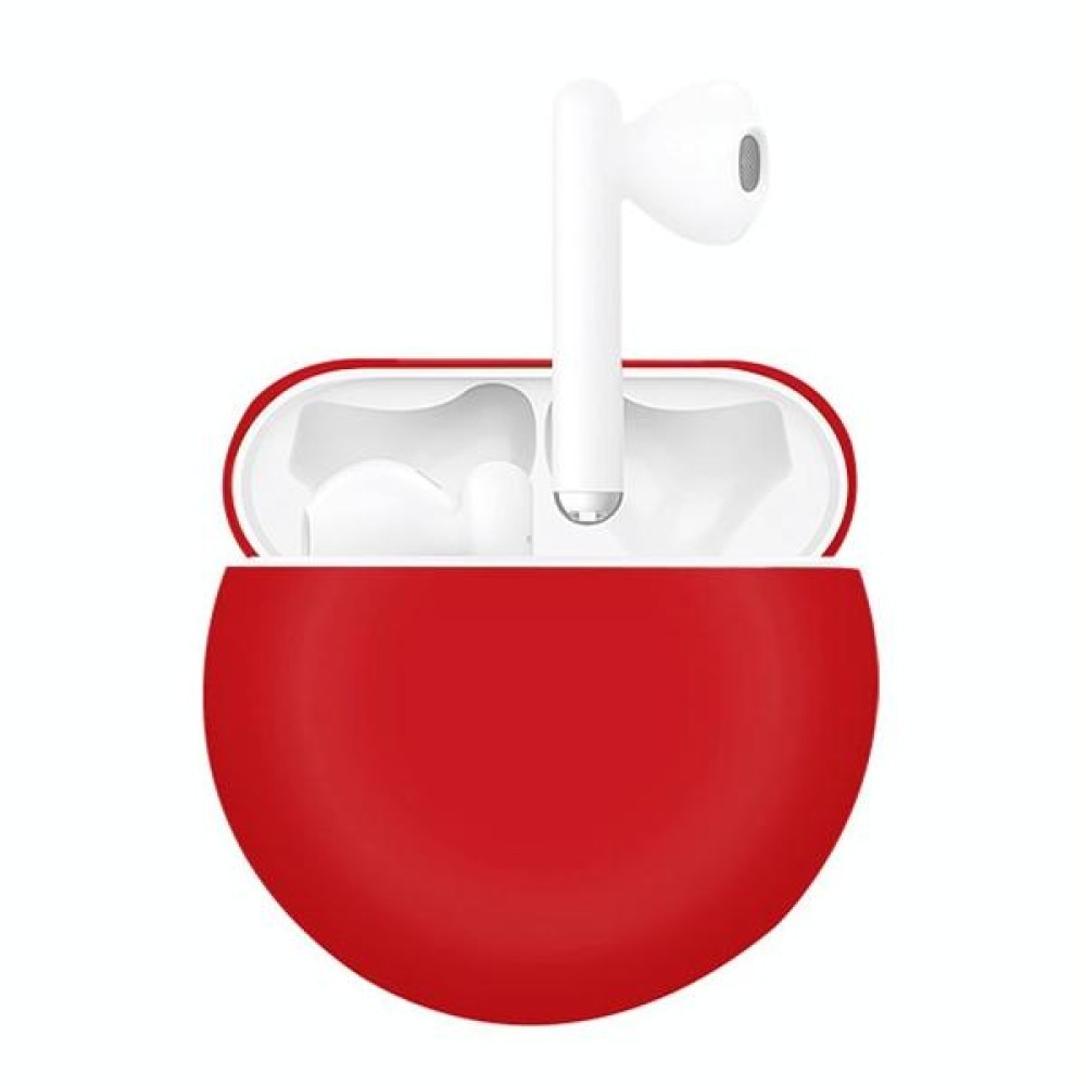 For Huawei FreeBuds 3 Split Style Liquid Silicone Wireless Earphone Protective Case Storage Box(Red)