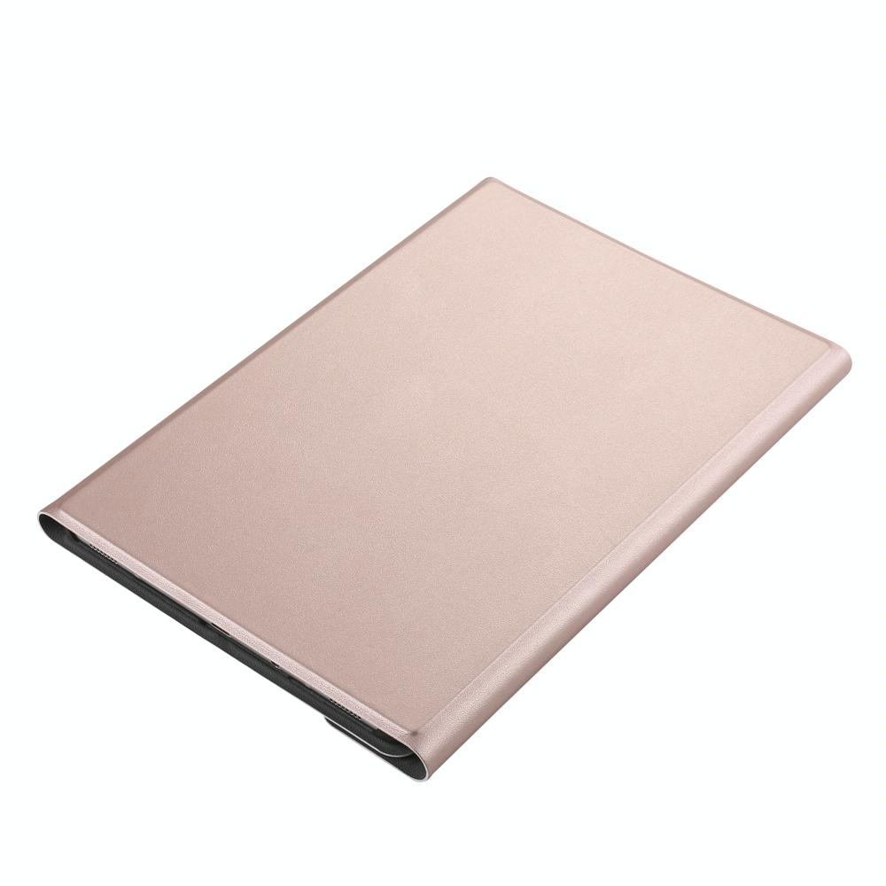 A510 Bluetooth 3.0 Ultra-thin Detachable Bluetooth Keyboard Leather Tablet Case for Samsung Galaxy Tab A 10.1 (2019) T510 / T515, with Pen Slot & Holder (Rose Gold)