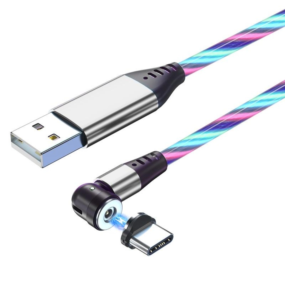 2.4A USB to USB-C / Type-C 540 Degree Bendable Streamer Magnetic Data Cable, Cable Length: 1m (Colour)