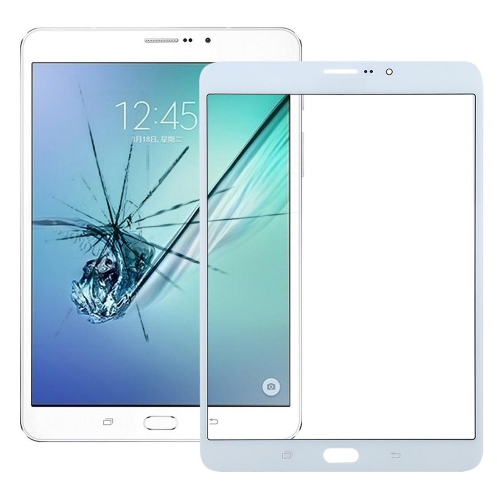For Galaxy Tab S2 8.0 LTE / T719  Front Screen Outer Glass Lens (White)