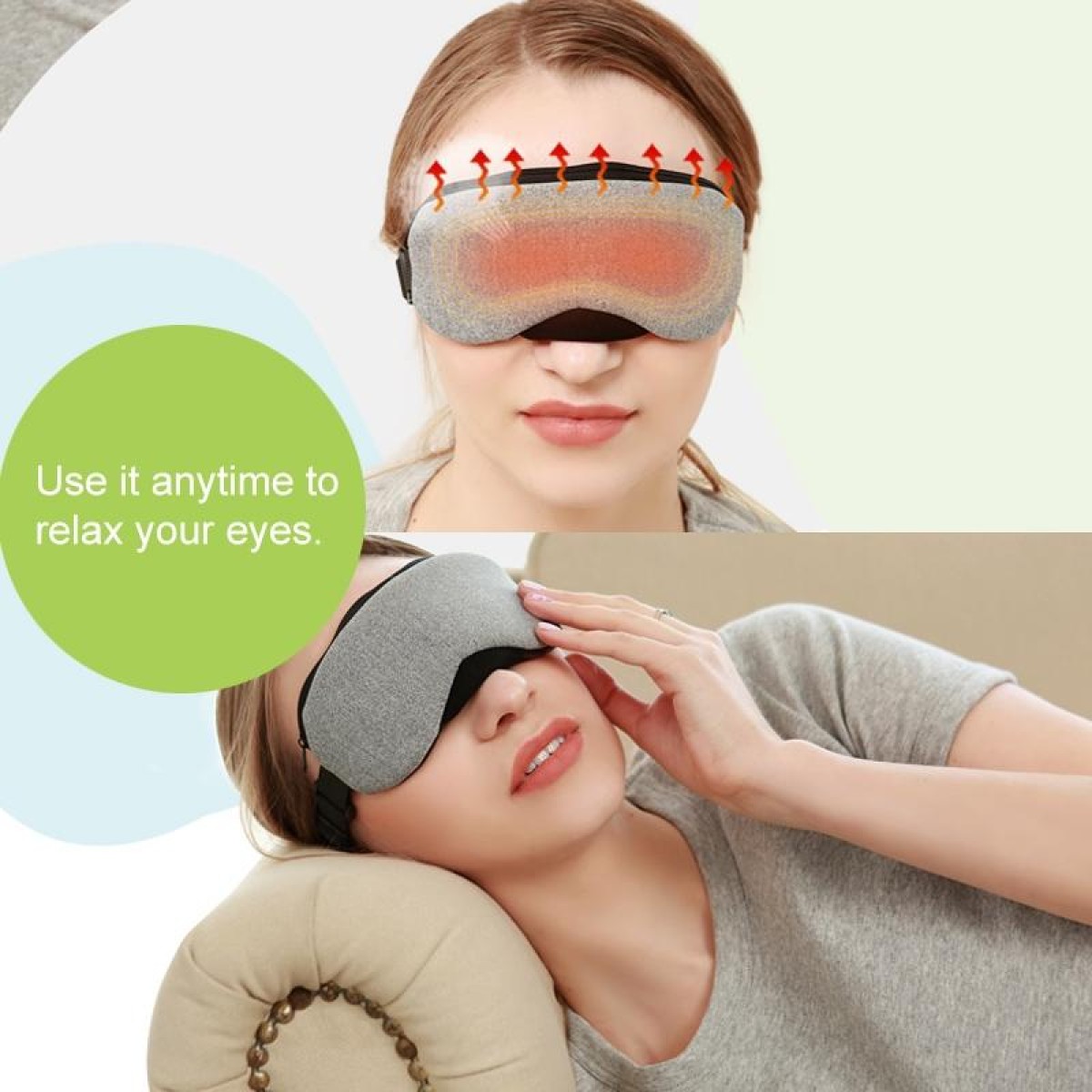 USB Charging Heating Steam Sleep Eye Mask (Grey)