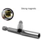 5 PCS 1/4 Electric Batch Head High Magnetism Connecting Rod Pistol Drill Extension Rod Sleeve Fast Turning Joint, Length: 75mm