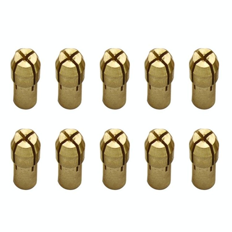 10 PCS Three-claw Copper Clamp Nut for Electric Mill Fittings，Bore diameter: 0.8mm