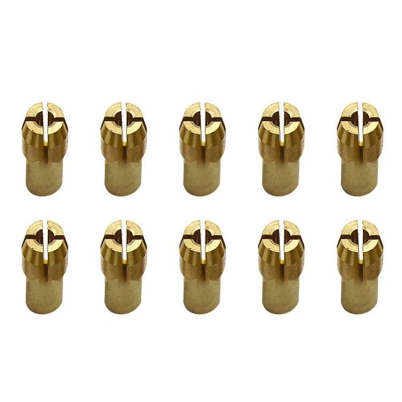 10 PCS Three-claw Copper Clamp Nut for Electric Mill Fittings，Bore diameter: 2.2mm