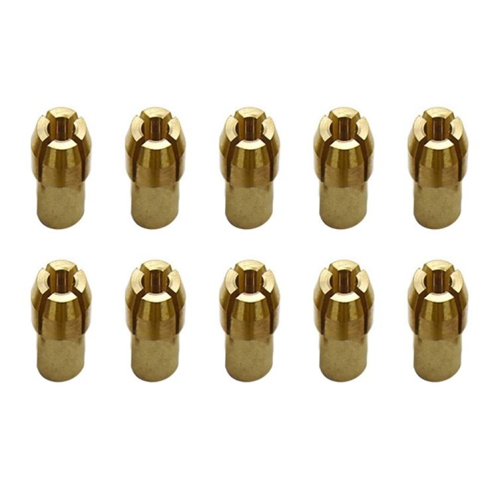 10 PCS Three-claw Copper Clamp Nut for Electric Mill Fittings，Bore diameter: 2.4mm