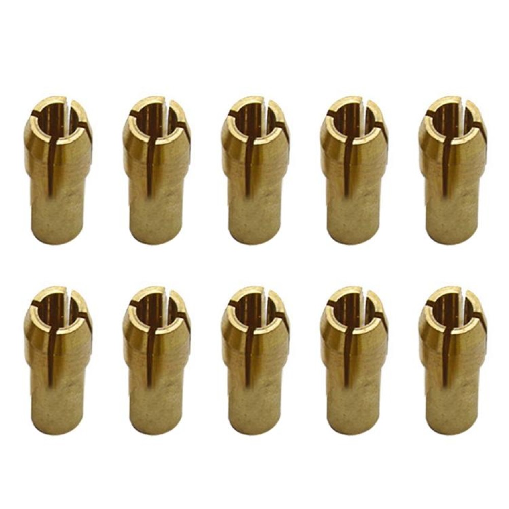 10 PCS Three-claw Copper Clamp Nut for Electric Mill Fittings，Bore diameter: 3.2mm