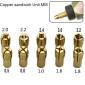 10 in 1 Three-claw Copper Clamp Nut for Electric Mill Fittings，Bore diameter: 0.5-3.2mm