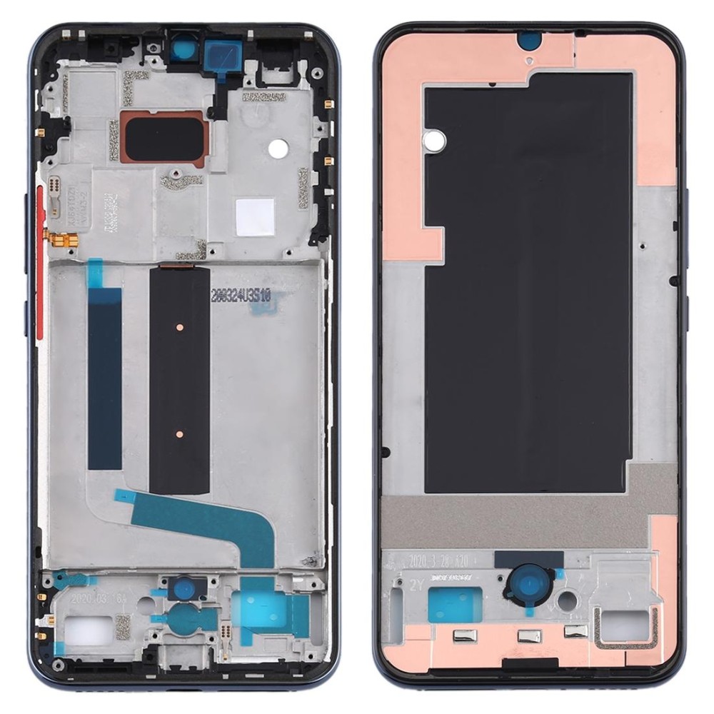 Original Middle Frame Bezel Plate for Xiaomi Mi 10 Lite 5G / Mi 10 Youth 5G M2002J9G(Black)