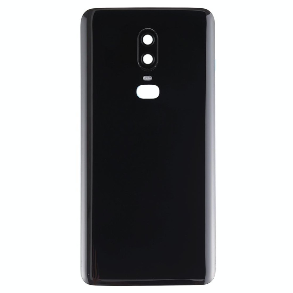 For OnePlus 6 Smooth Surface Battery Back Cover (Black)