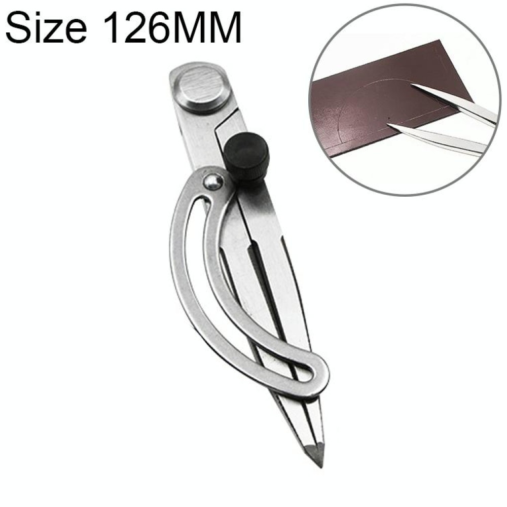 Carbon Steel Head Spacing Gauge Compasses Industrial Leather Side Liner Tool, Length: 126mm