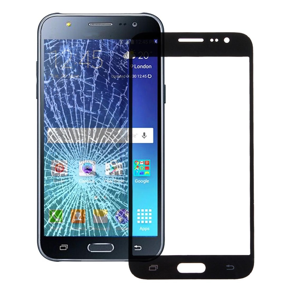 For Galaxy J7 / J700 Front Screen Outer Glass Lens (Black)