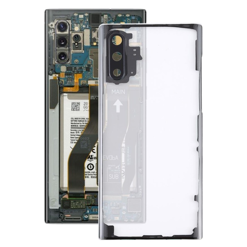 For Samsung Galaxy Note 10 N970 N9700 Transparent Battery Back Cover with Camera Lens Cover (Transparent)