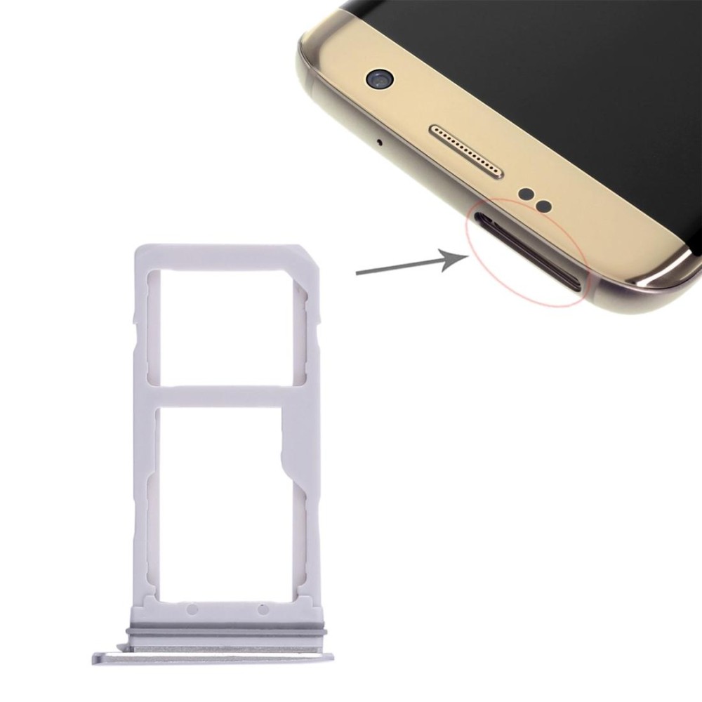 For Galaxy S7 Edge 2 SIM Card Tray / Micro SD Card Tray (White)