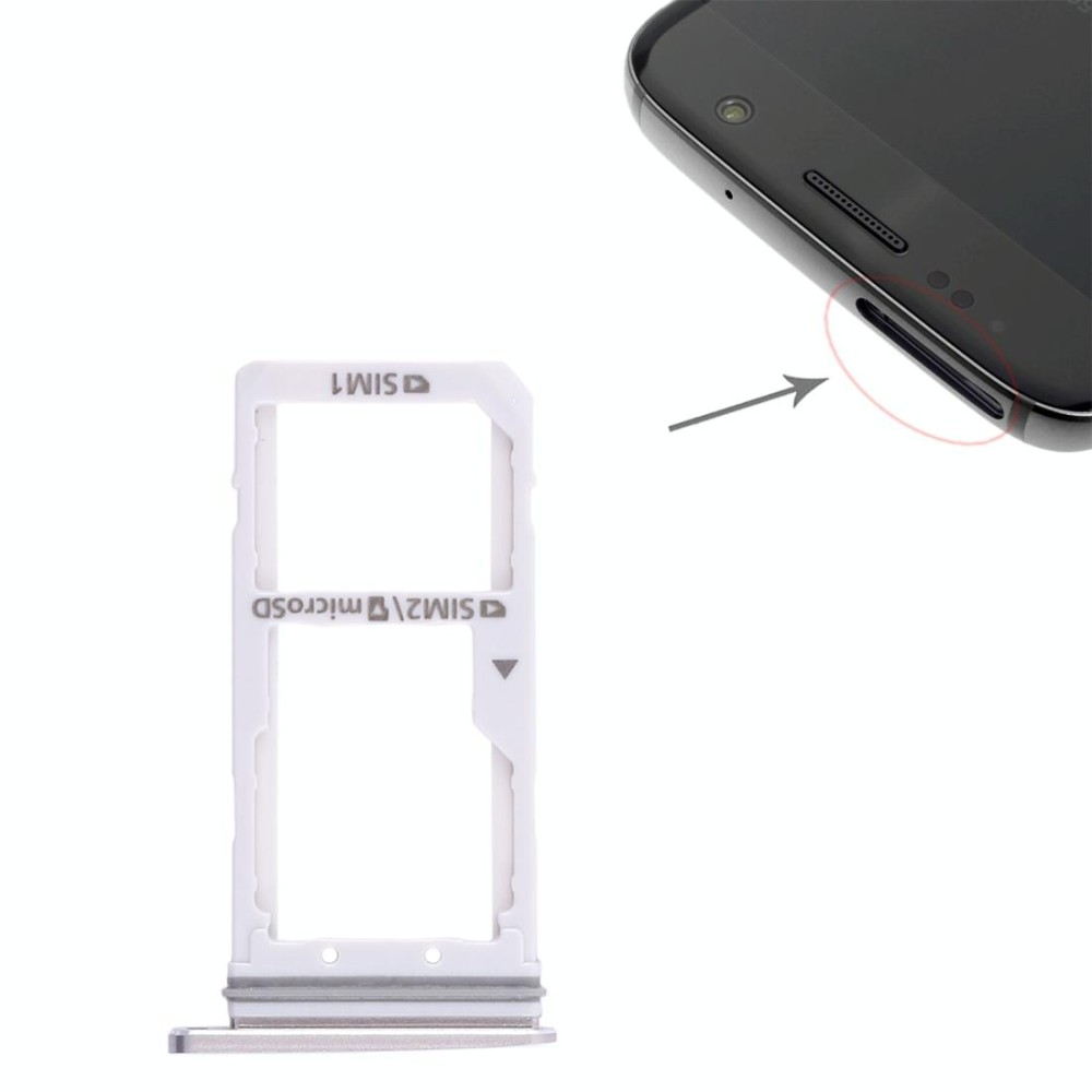 For Galaxy S7 2 SIM Card Tray / Micro SD Card Tray (Gold)