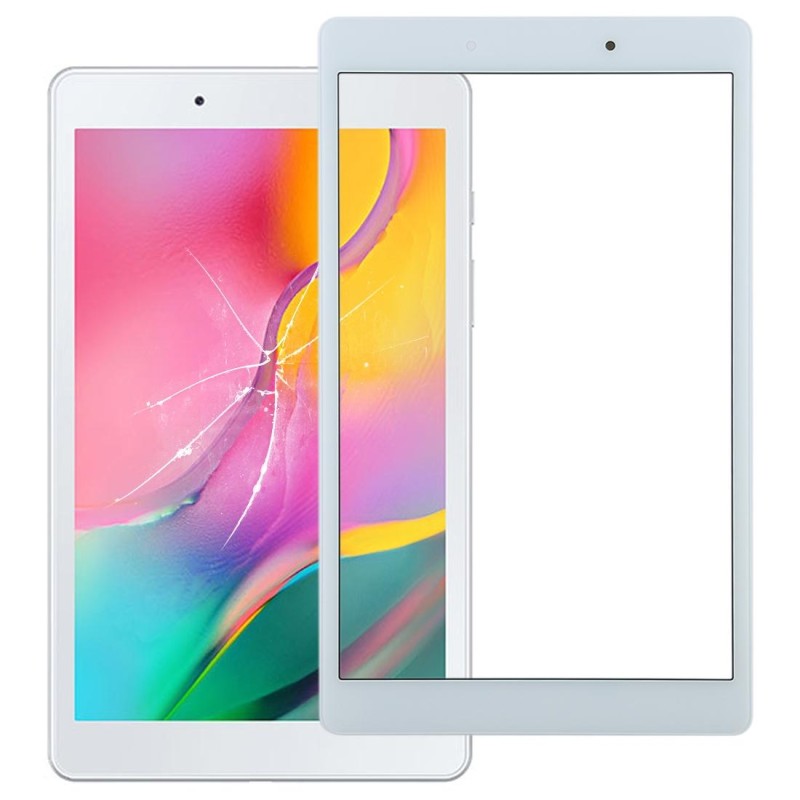 For Galaxy Tab A 8.0 (2019) SM-T295 (LTE Version)  Front Screen Outer Glass Lens (White)