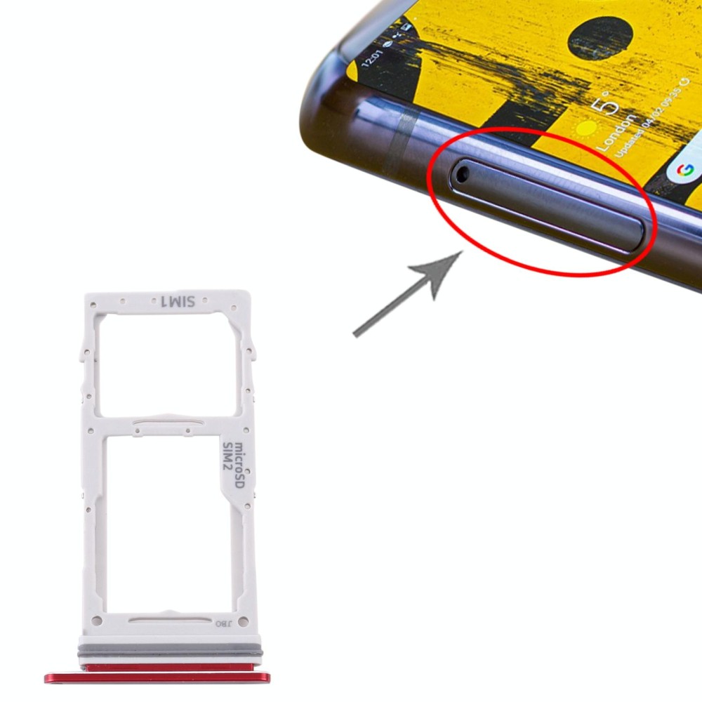 For Samsung Galaxy Note 10 Lite SM-N770 SIM Card Tray + SIM Card Tray / Micro SD Card Tray (Red)