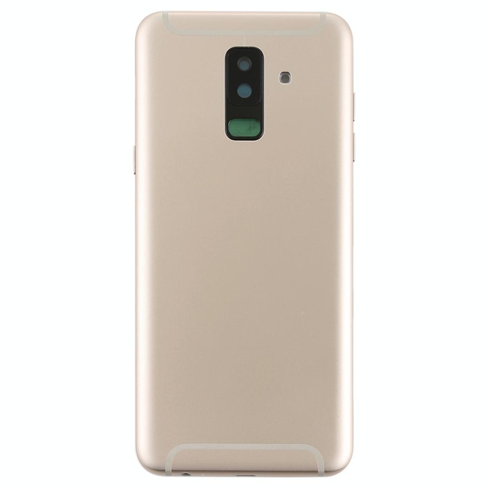 For Galaxy A6+ (2018) / A605 Back Cover with Side Keys & Camera Lens (Gold)