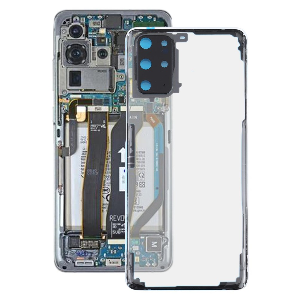 For Samsung Galaxy S20+ SM-G985 SM-G985F SM-G985F/DS Glass Transparent Battery Back Cover (Transparent)