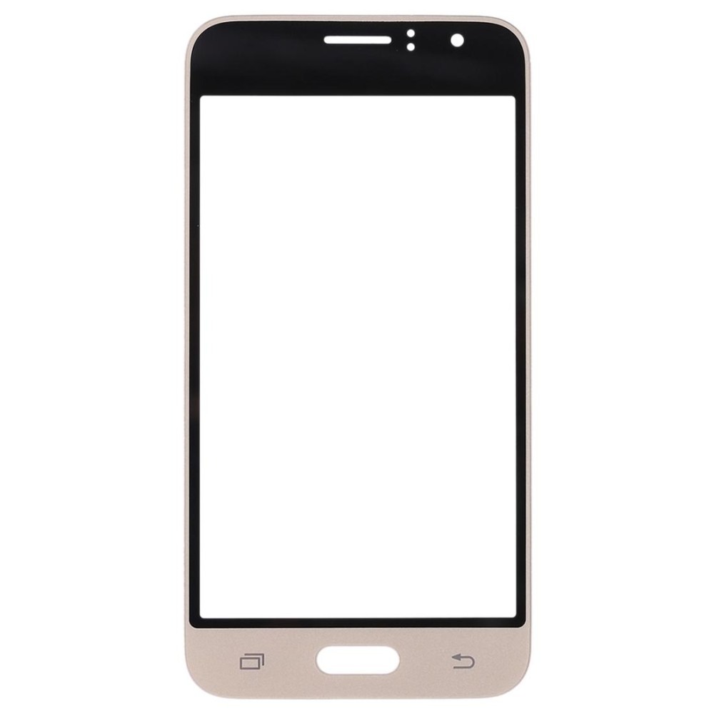 For Samsung Galaxy J1 (2016) / J120 10pcs Front Screen Outer Glass Lens (Gold)