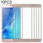 For Samsung Galaxy J7 Max 10pcs Front Screen Outer Glass Lens (Gold)