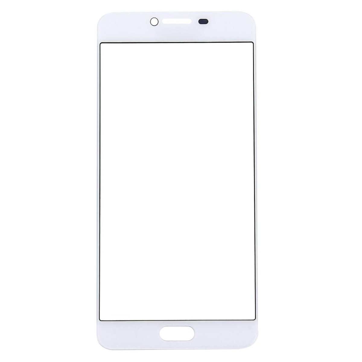 For Samsung Galaxy C5 10pcs Front Screen Outer Glass Lens (White)