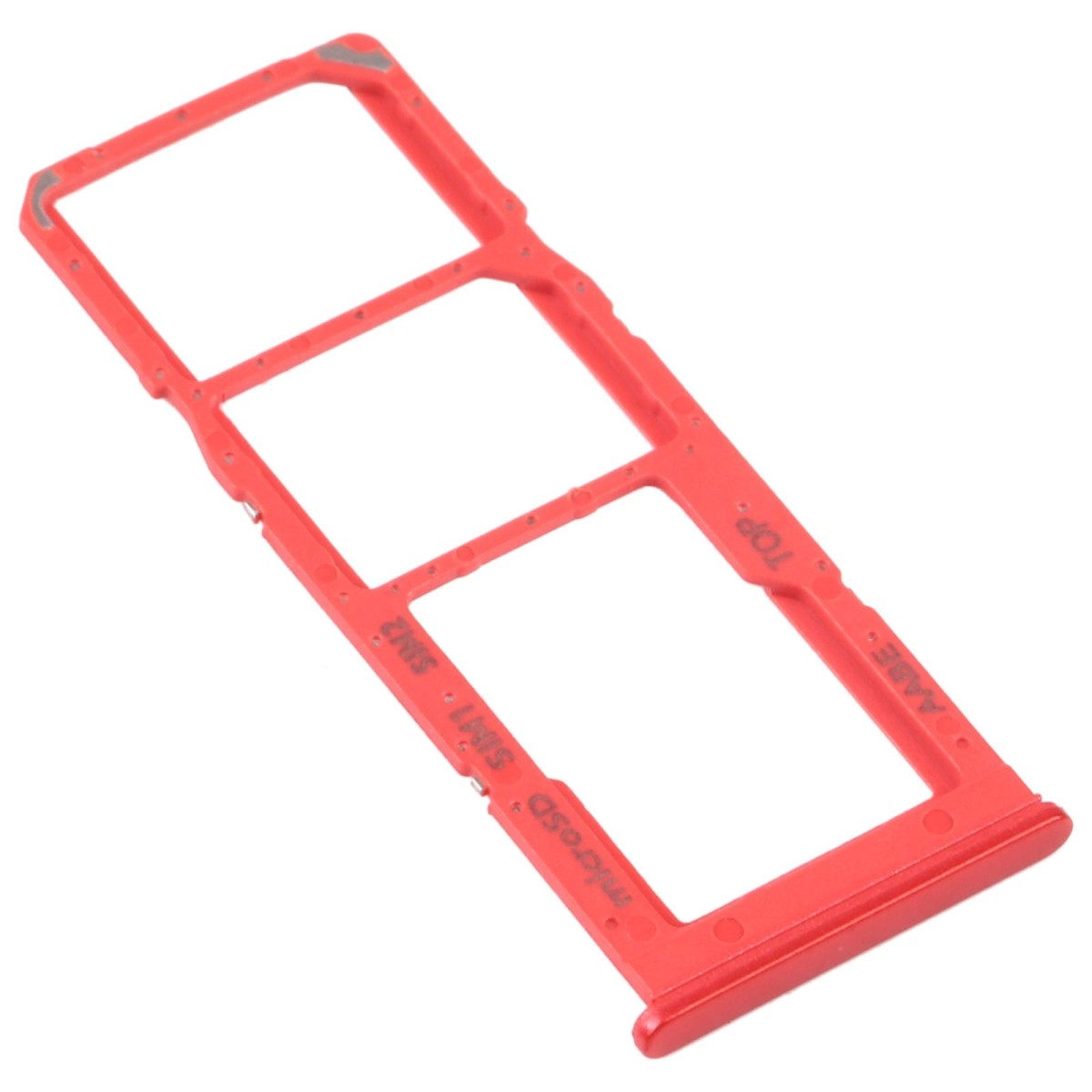 For Samsung Galaxy A12 SM-A125 SIM Card Tray + SIM Card Tray + Micro SD Card Tray (Red)