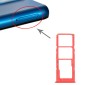For Samsung Galaxy A12 SM-A125 SIM Card Tray + SIM Card Tray + Micro SD Card Tray (Red)